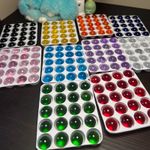 15mm Glass Marbles Transparent Balls In Baked Colours Handmade Materials Pinball