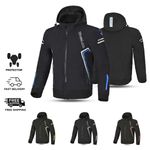 Motorbike Mens Softshell Armour Hoodie Motorcycle Racing Protective Jacket CE