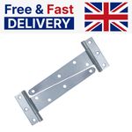 DOMIRA TEE HINGES GALVANISED ZINC HEAVY DUTY SHED GARDEN GATE HINGE T-HINGE PAIR