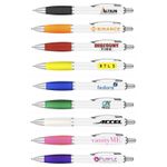 Printed Personalised Curvy Pens Promotional Custom Full Colour ANY Text or LOGO