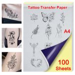 100Sheets Thermal Carbon Paper A4 Tattoo Copy Stencil Transfer Paper Tracing Kit