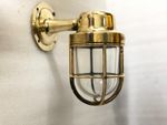 Vintage Brass Nautical Marine Sconce Light Fixture Wall Mount Interior Deco Rare