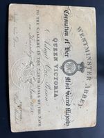 Rare Original Invitation to Queen Victoria's Coronation Westminster Abbey 1838.