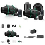 Mars Hydro 4'' 6'' Inline Fan Carbon Filter Extraction Fan Kits/Grow Tent Fan