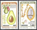 Mexico 1981 Flowers/Fruit/Plants/Flora/Cocoa/Avocado/Food/Nature 2v set n24969