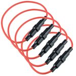 5 x 5x20mm Inline Fuseholder 10A