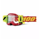 100% MX Goggles Accuri 2 Roll Off Forecast Red Yellow Clear MTB Motocross Quad