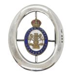 Edwardian Sterling Silver & Enamel Northampton Citizen Corps Belt Buckle Antique