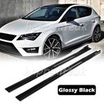 For Seat Leon Ibiza Cupra Extension Side Skirts Rocker Panel Splitter Lip Glossy