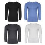 6 X Pack Mens Thermal Full Sleeve Tops, Warm Underwear in Size S to 6XL