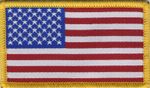 American Flag USA Stars and Stripes Woven Badge Patch 8cm x 4.5cm