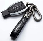 Mercedes Luxury Leather Keychain Keyring Mercedes Logo Car Key Ring UK