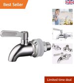 304 Stainless Steel Beverage Dispenser Faucet - Universal 16mm Spigot for Bars