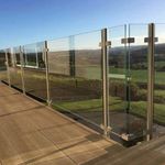 Balustrade Glass Panels 10mm Toughened & Steel Posts System For Decking Patio UK