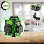 Huepar 3D Green Beam Self Leveling Laser Level with Li-ion Battery and Hard Case