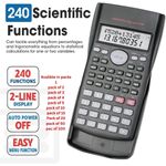 SCIENTIFIC CALCULATOR ELECTRONIC OFFICE 12 DIGITS SCHOOL EXAMS GCSE WITH UK Lots