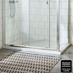 Nuie Slip-Resistant White Shower Tray Low Profile Slimline Stone Resin Anti-Slip