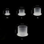Tattoo Ink Cups Flat Base PMU microblading pots tattoo ink cap XS S M L 10 25 50