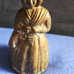 Brass Figural Bell Lady Wearing Hat Decorative Bells with Clapper