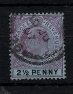 Gibraltar KEVII 2 1/2d purple black & blue fine used SG59 Cat Val £100 WS45952