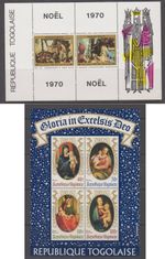 Togo Block 52 + 61 ** Painting Christmas 1970/71