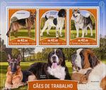 WORKING DOGS Alsatian/Water Dog/Malamute/Bernese Dog Stamp Sheet (2021 Sao Tome)