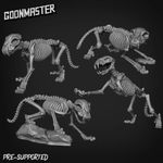 Skeleton Dog Miniature 28-32mm Undead Beast D&D RPG Tabletop