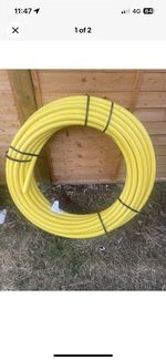 Yellow PE gas pipe 25meters 25mm MDPE 