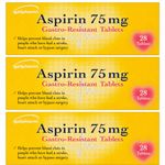 Galpharm Aspirn 75mg Gastro-Resistant Pain Relief Enteric Coated 84 Tablets