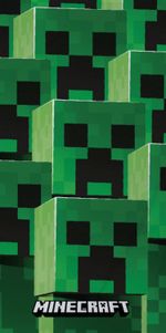 Official Minecraft Creeper Tower Beach Bath Towel Cotton Kids Gamer Gift Holiday