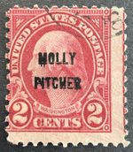 US 1928 Sc# 646 EFO Used Stamp Misperf Monmouth Battle Molly Pitcher Overprint