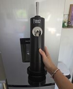 Draft Wizard Beer Dispenser Tap Tower with Handle, Black/Silver Plastic