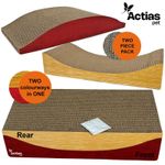 Cat Kitten Cardboard Corrugated Scratcher Scratching Pad Sofa Convex Board 2pcs