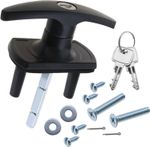 Garage Door T-Handle Lock Kit 75mm Shaft 35mm Spigots for Cardale & Henderson