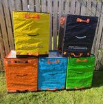 New 5 Amazon Courier Delivery Bags , No Holes, Zip Working✅