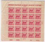 U.S.: Sc # 630, 2c Battle of White Plains sheet w/varied plate, MNH