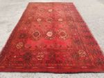 Vintage Distressed Hand Made Traditional Oriental Wool Multicolor Rug 163x93cm