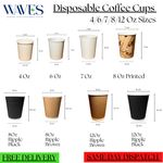 Disposable Coffee Cups Kraft Double/Single Wall Paper Cups White Printed Cups