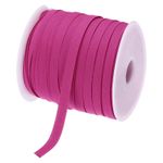 1/4 Inch Double Fold Bias Tape Cotton Bias Tape(Rose Red 50 Yards)