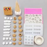 1:6 Scale Dolls House Miniatures Cookies Bread Dessert Silicone Mold Accessory