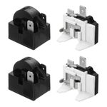 2 Set PTC Refrigerator Starter Relay 15 Ohm 2 Pin & 1/6HP Overload Protector