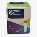 Contour Plus Blood Glucose Test Strips - 50 Test Strips (Exp:05/2027)
