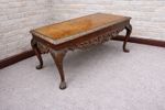 Vintage French Louis XV Style Carved Coffee Table Cabriole Legs Ornate Wood