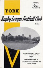 York v Featherstone Rovers 1969/70 (31 Jan)