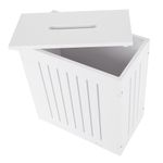 Bathroom Storage Box w/ Lid Toilet Cleaning Tidy Organiser Unit White UK STOCK