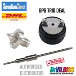 DeVilbiss Trio Deal - GPG1 Air Cap with 1.4mm HVLP Fluid Nozzle and Needle