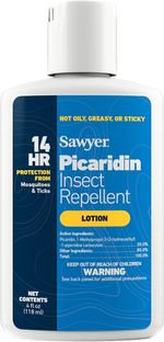 Sawyer Picaridin Insect Repellent Lotion 20% 4 fl oz - Long Lasting Mosquito &