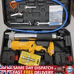 21V Cordless Electric Grease Gun 12000PSI High Pressure with 2×4000mAh Batteries