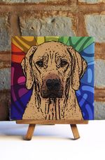 Rhodesian Ridgeback Ceramic Coaster Tile