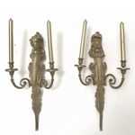 A Pair Of French Napoleon III Style Gilt Metal Candle/Wall Lights/Sconces